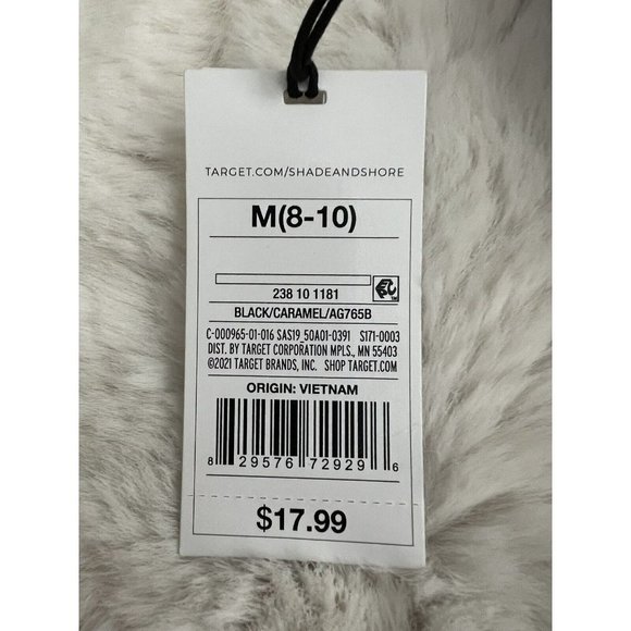 Shade & Shore Women's Size medium Black Brown Printed Bikini Bottoms New - Picture 4 of 9